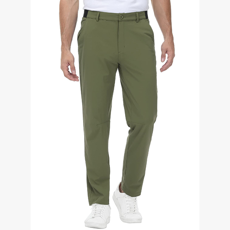 Mens Performance Stretch Golf Pants 3 Pockets Lightweight Quick Dry Casual Work Pant -1986 GOLF
