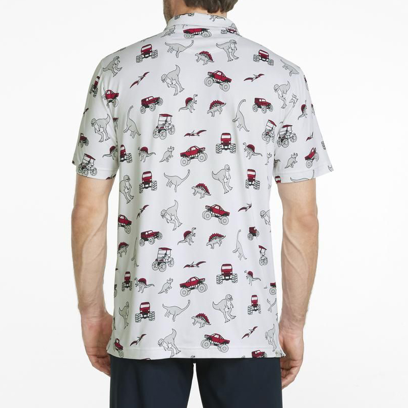 Pattern Print Digital Printing Performance Stretch Athletic Wear Golf Polo Shirts-1986 GOLF