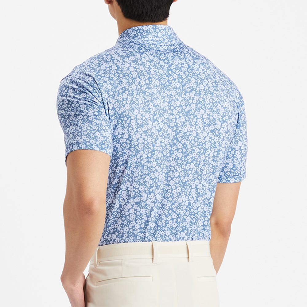 Custom Logo Pattern Digital Printing Performance Geometric Print Stretch Golf Polo Shirts-1986 GOLF