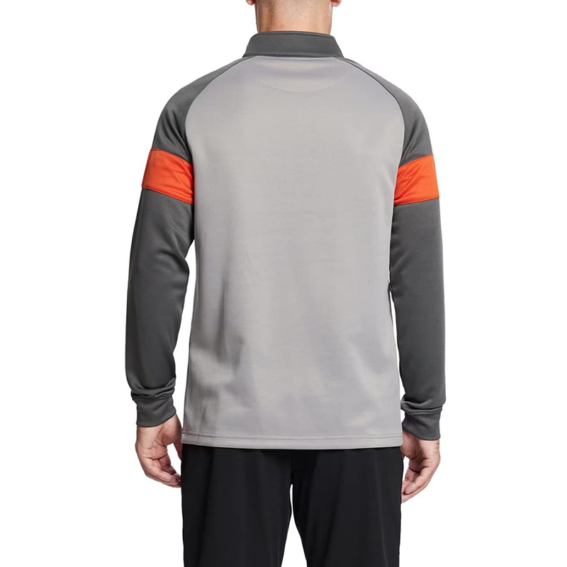 Basic Style Solid Color Sweatshirt Men Autumn Custom Logo Stand Up Collar Zip Collar Knitted Quarter Zip-1986 GOLF