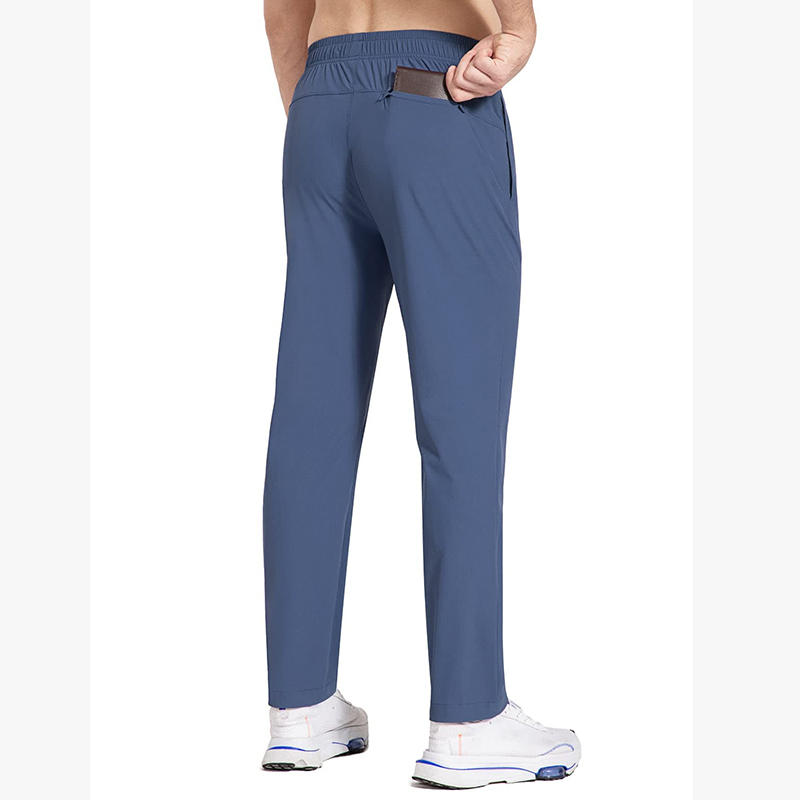 Men'S Running Pants Elastic Waist Zipper Pockets Lightweight Jogging Stretch Golf  Workout Pants-1986 GOLF