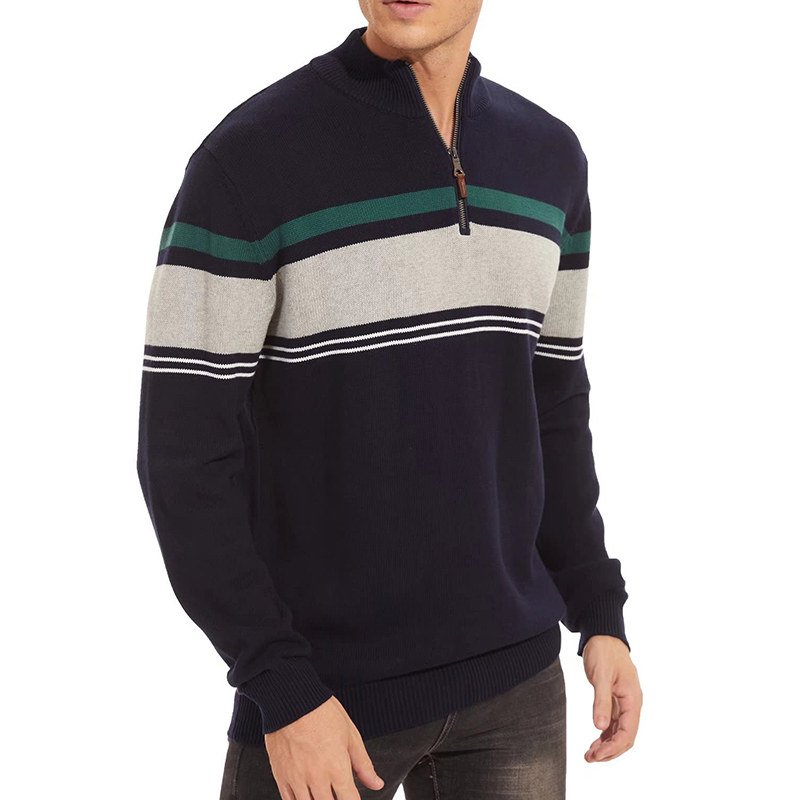 Mens High Quality Mesh Moisture Wicking Pullover Zip Collar Collar Custom Logo Men Tracksuit Quarter Zip-1986 GOLF