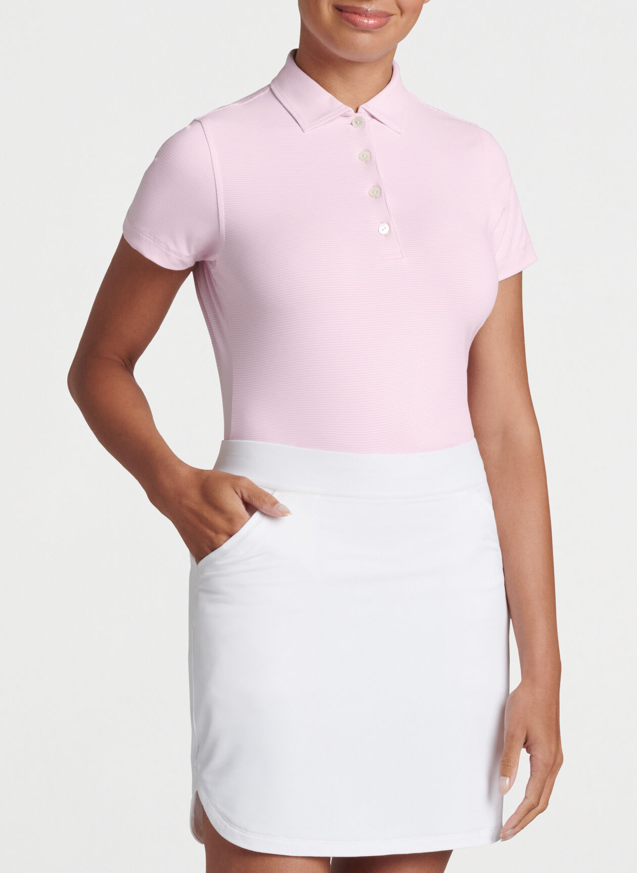 Custom Logo Custom Color Polyester Spandex Women Polo Shirt