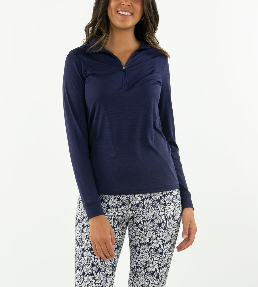 Polyester Spandex Sublimation Customization Women Quarter Zip