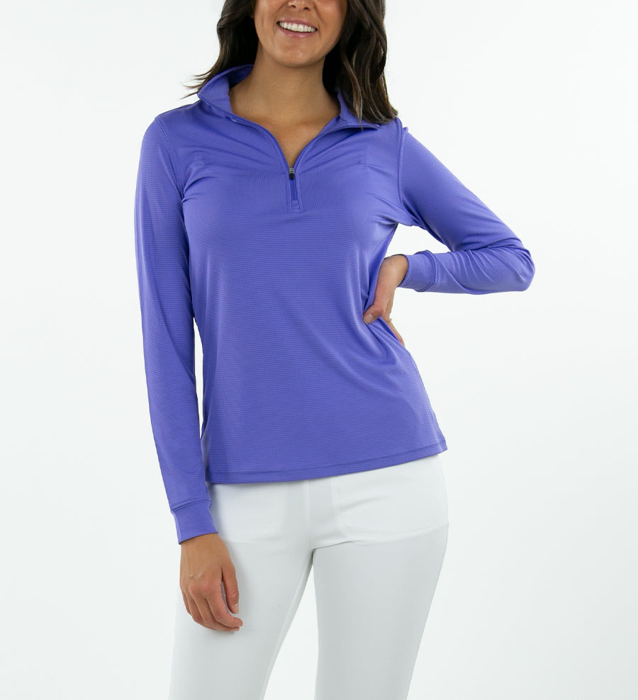 Polyester Spandex Sublimation Customization Women Quarter Zip