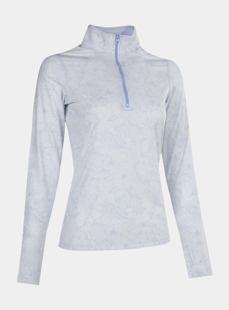 Embroidered Golf Performance Customized color Women Quarter Zip