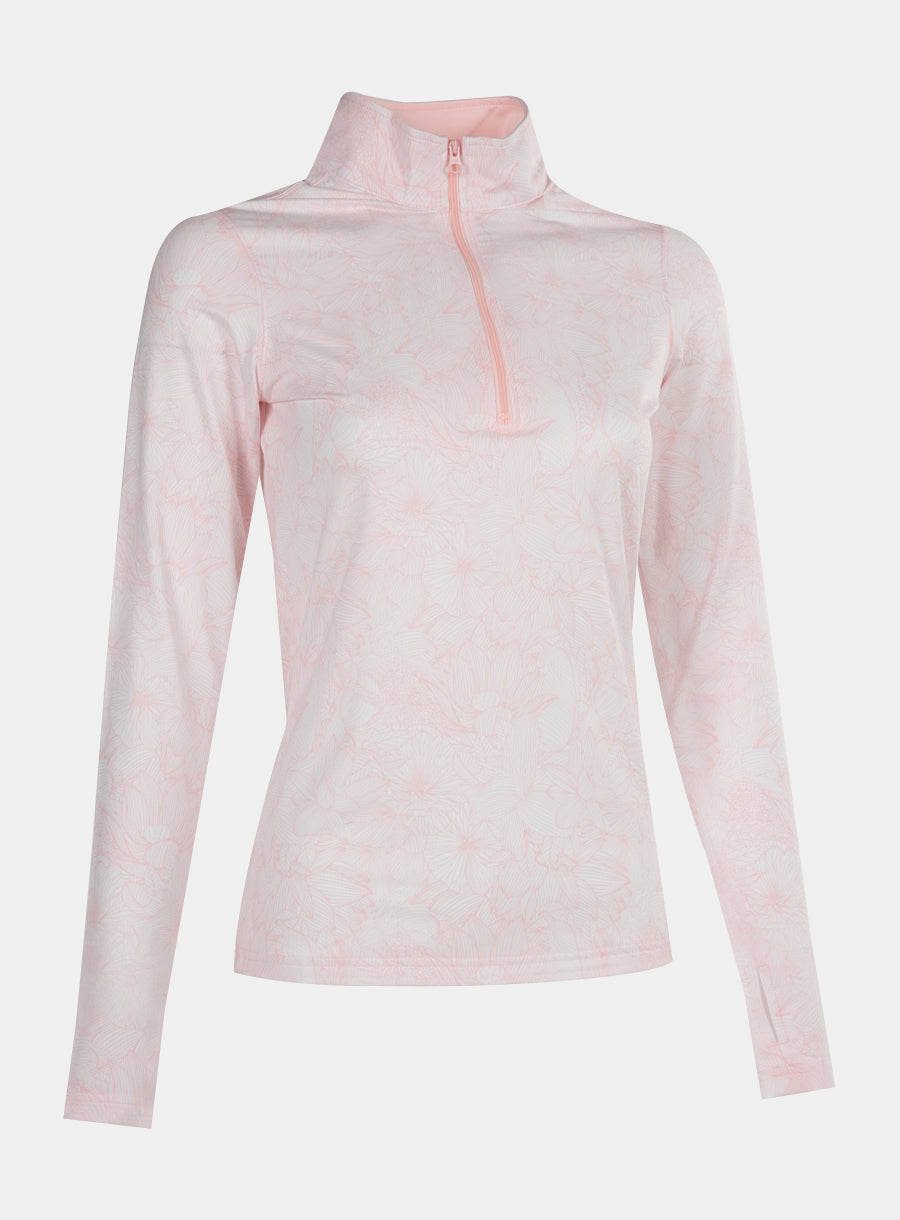 Embroidered Golf Performance Customized color Women Quarter Zip