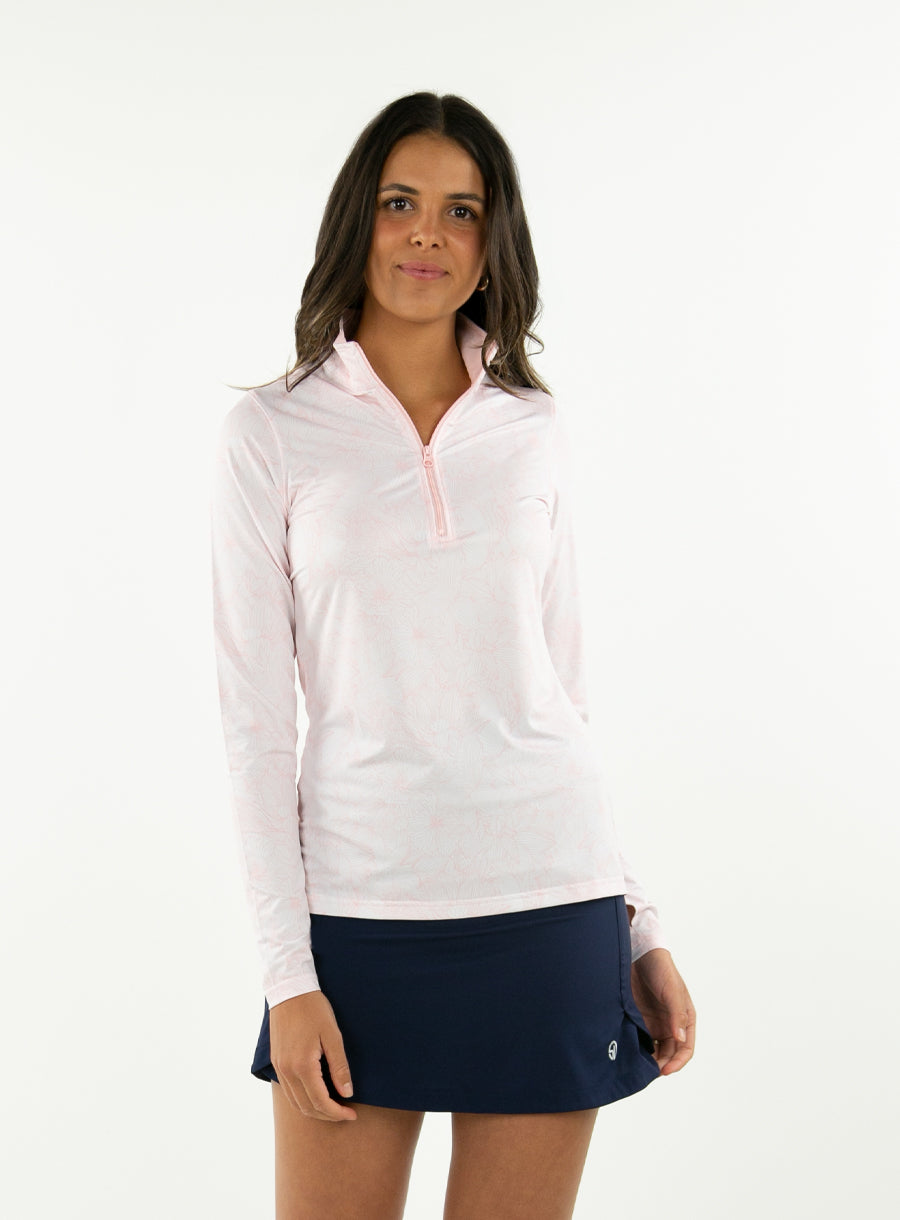 Embroidered Golf Performance Customized color Women Quarter Zip