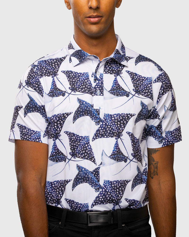 Custom Digital Print Patterned Sublimation Customize Logo Golf Shirt Men's Short Sleeve Sports Polo Shirt