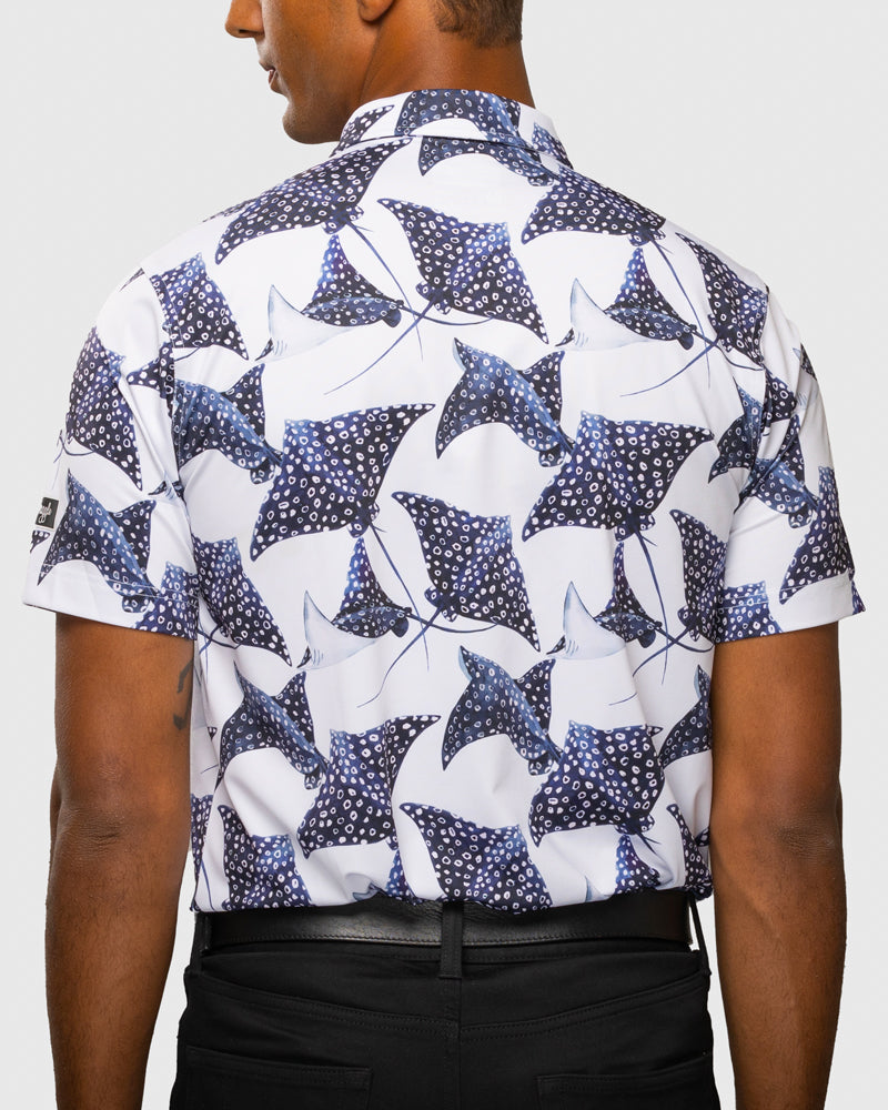 Custom Digital Print Patterned Sublimation Customize Logo Golf Shirt Men's Short Sleeve Sports Polo Shirt