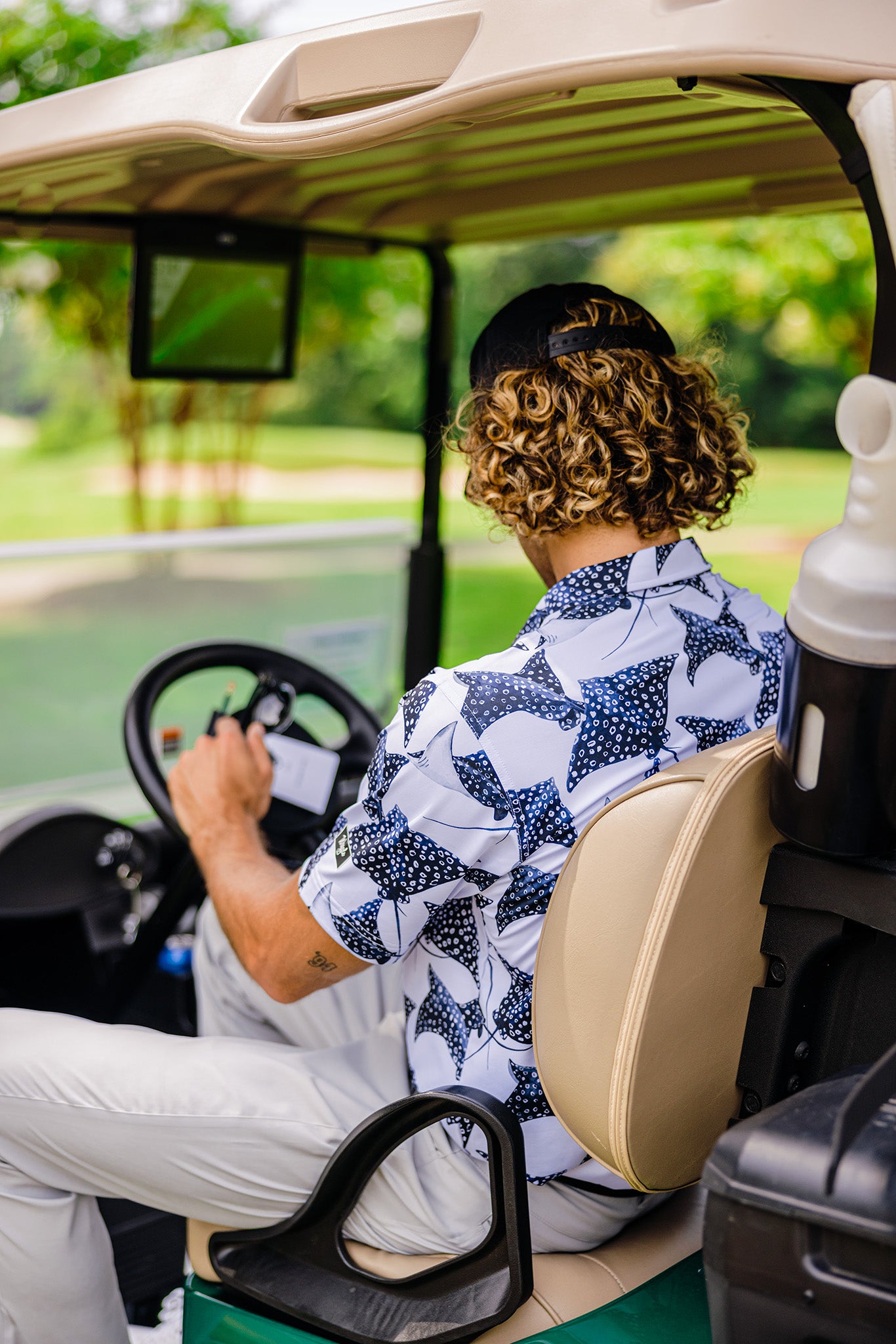 Custom Digital Print Patterned Sublimation Customize Logo Golf Shirt Men's Short Sleeve Sports Polo Shirt