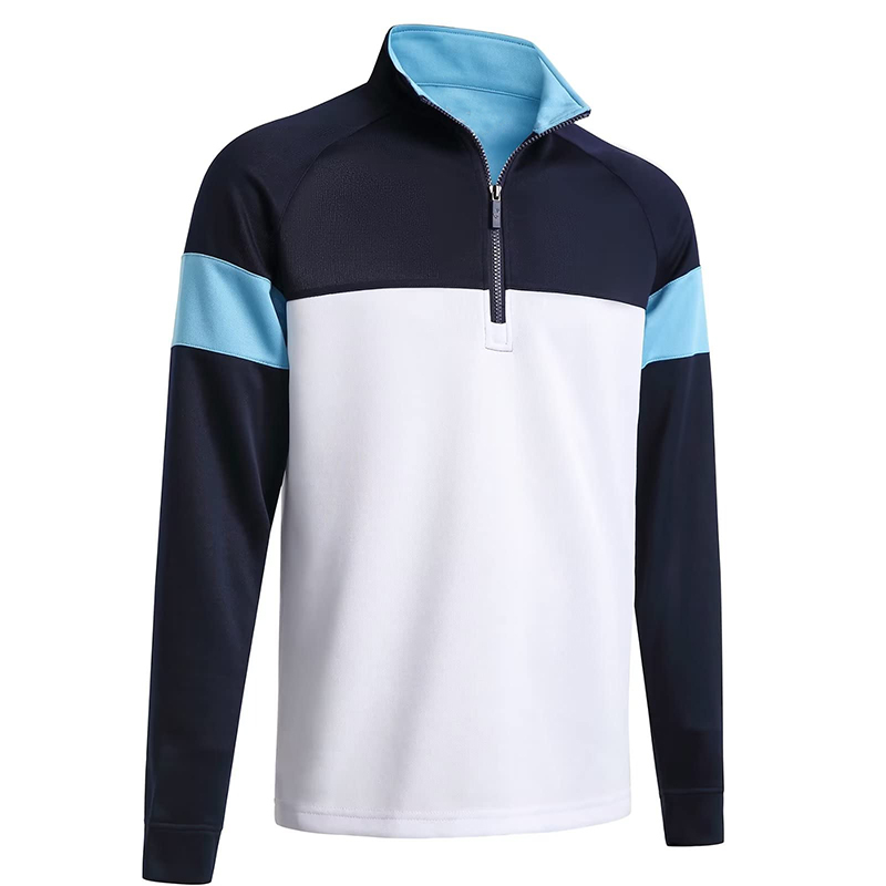 High Quality Custom Logo Long Sleeve Pullover Men Half Zip Zip Collar Quarter Zip Golf Pullover-1986 GOLF
