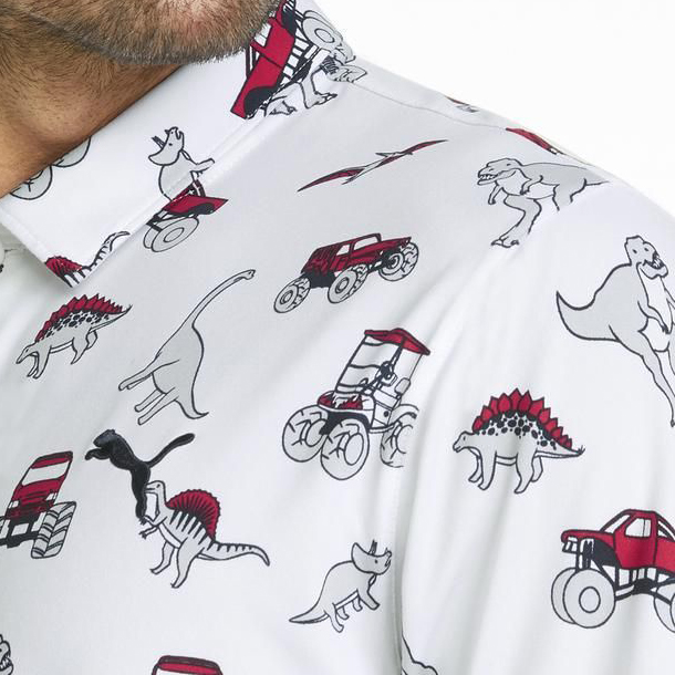 Pattern Print Digital Printing Performance Stretch Athletic Wear Golf Polo Shirts-1986 GOLF