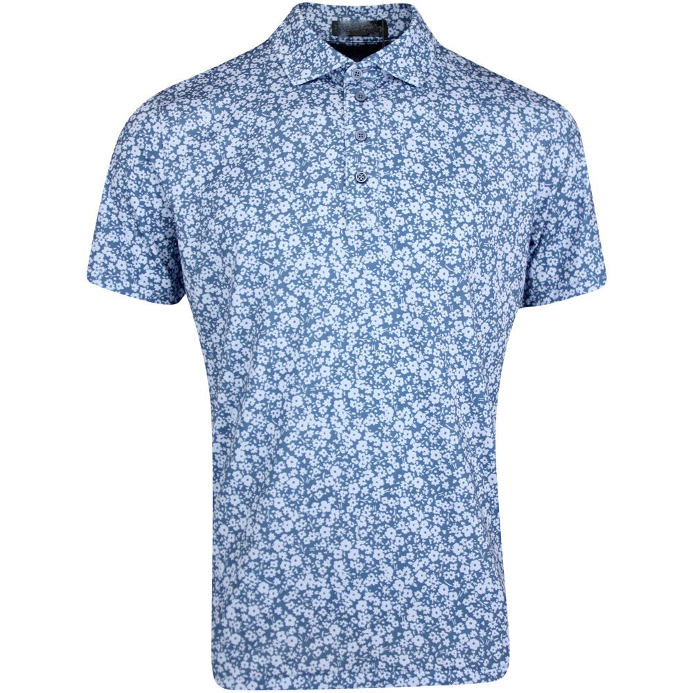 Custom Logo Pattern Digital Printing Performance Geometric Print Stretch Golf Polo Shirts-1986 GOLF