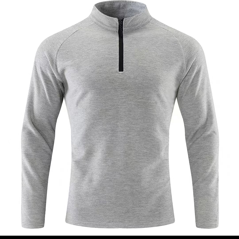 Hot Sale Breathable Mesh Moisture Wicking Stand Up Collar Long Sleeve Quarter Zip-1986 GOLF
