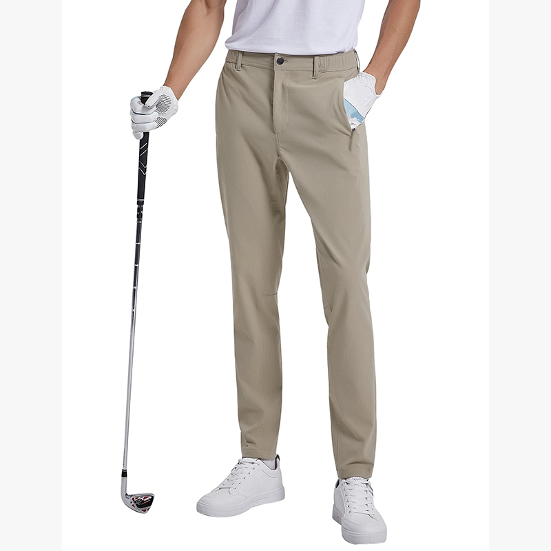 Golf Pants Men Lightweight Dress Casual Tapered Zipper Pockets Stretch Slim Fit Hiking Pants-1986 GOLF