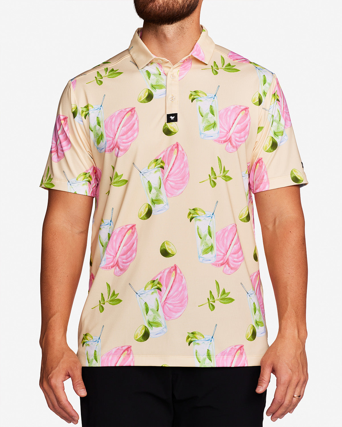 Custom Digital Print Patterned Sublimation Customize Logo Golf Shirt Men's Short Sleeve Sports Polo Shirt