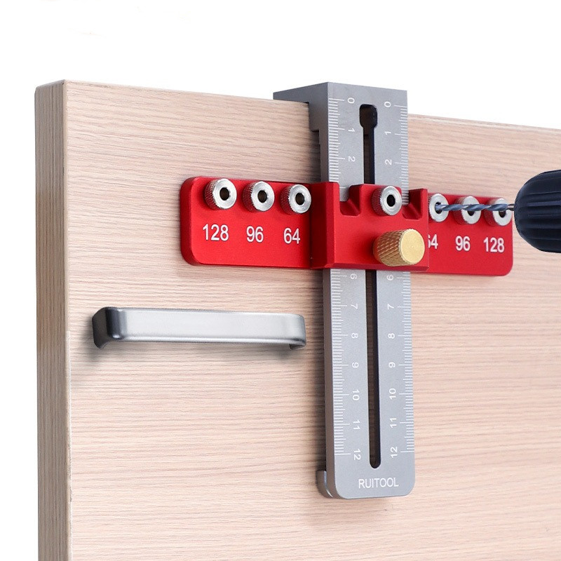 Handle perforated cabinet door handle locator Cabinet door drawer handle door handle Install woodworking tools