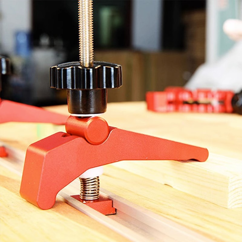 Pure aluminum alloy press block woodworking table chute fixer adjustable pressure plate