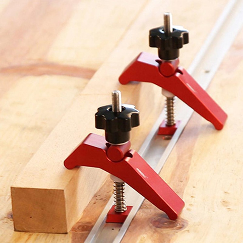 Pure aluminum alloy press block woodworking table chute fixer adjustable pressure plate