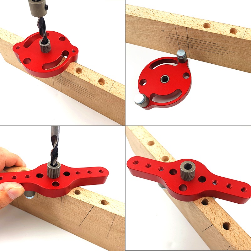 Woodworking hole positioner log dowel hole puncher stick hole opener self - matching hole