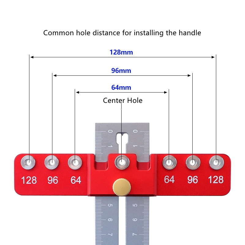 Handle perforated cabinet door handle locator Cabinet door drawer handle door handle Install woodworking tools