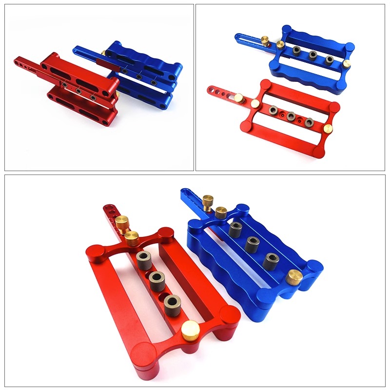 Self Centering Dowelling Jig Metric Dowel 6/8/10mm Punch Locator Drilling Tools for Woodworking
