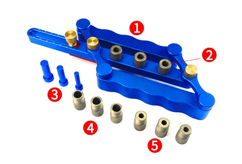 Self Centering Dowelling Jig Metric Dowel 6/8/10mm Punch Locator Drilling Tools for Woodworking