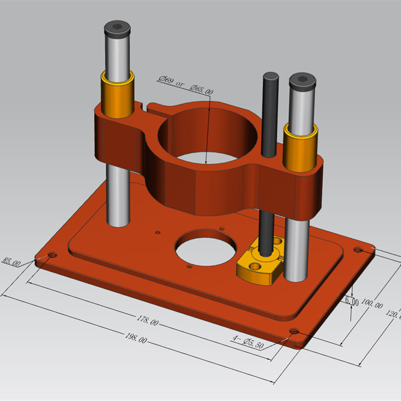 Woodworking Router Lift for 65mm Makita/ 69mm DeWalt trim router