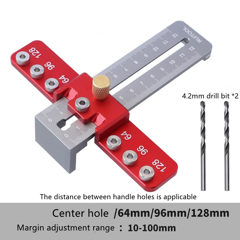 Handle perforated cabinet door handle locator Cabinet door drawer handle door handle Install woodworking tools