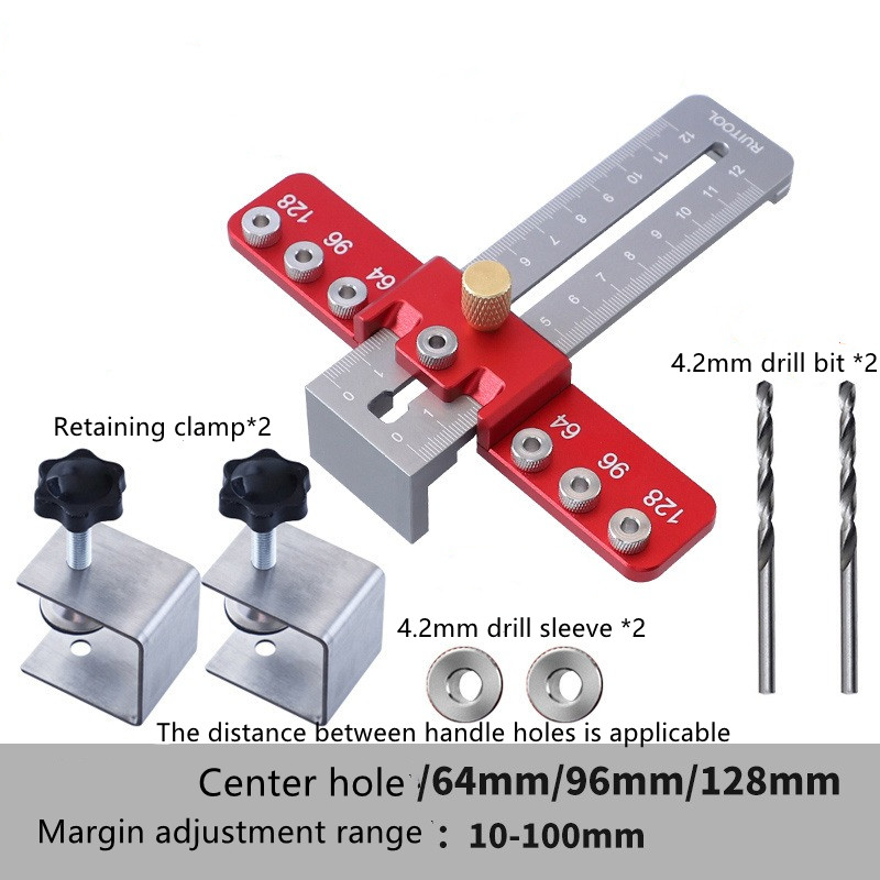 Handle perforated cabinet door handle locator Cabinet door drawer handle door handle Install woodworking tools