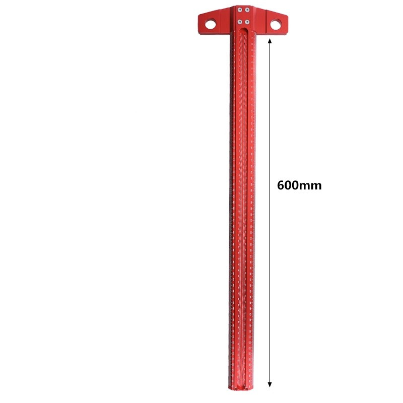 Drillpro Woodworking wire marking machine T-scale 1mm hole cross scale aluminum alloy marking gauge 300/400/500/600mm 