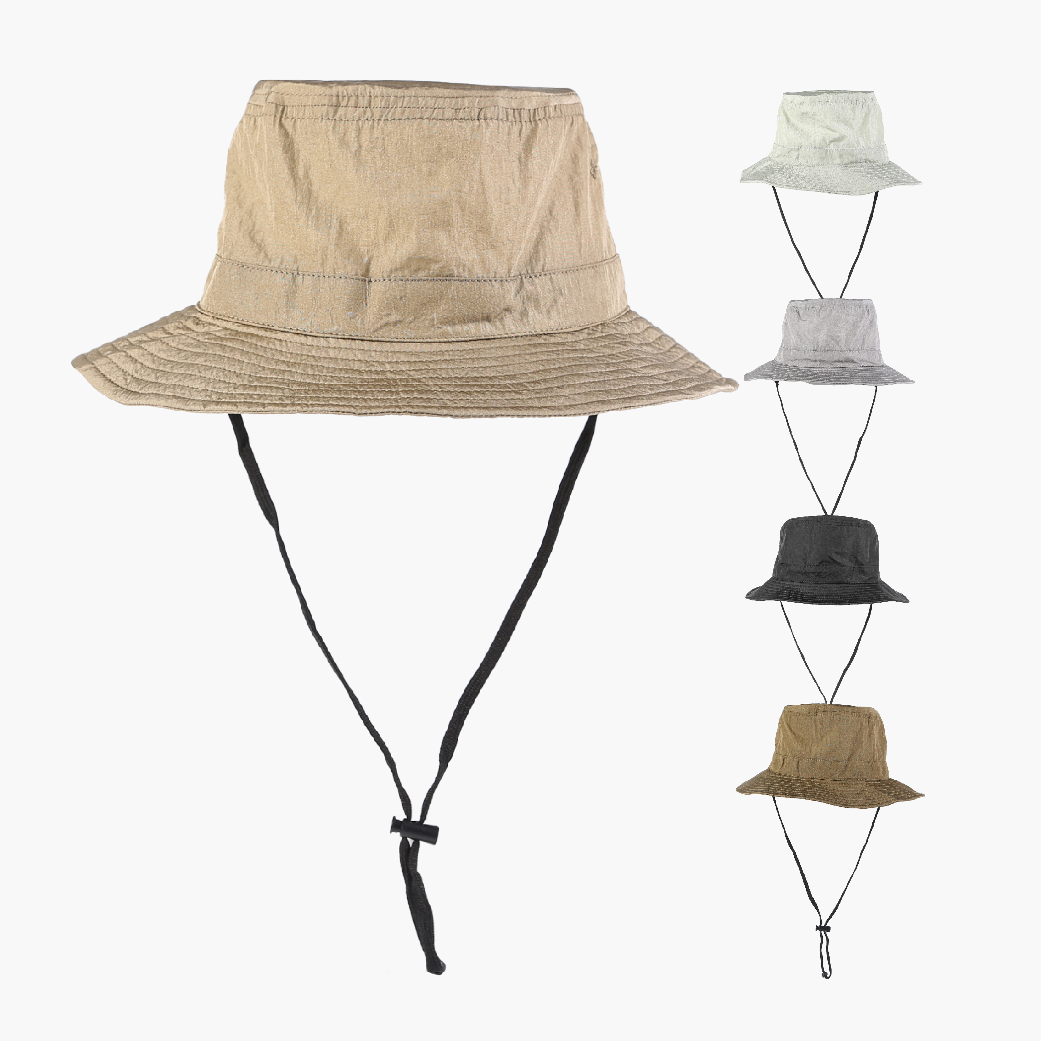 Nylon Waterproof Bucket Hat with String - 119