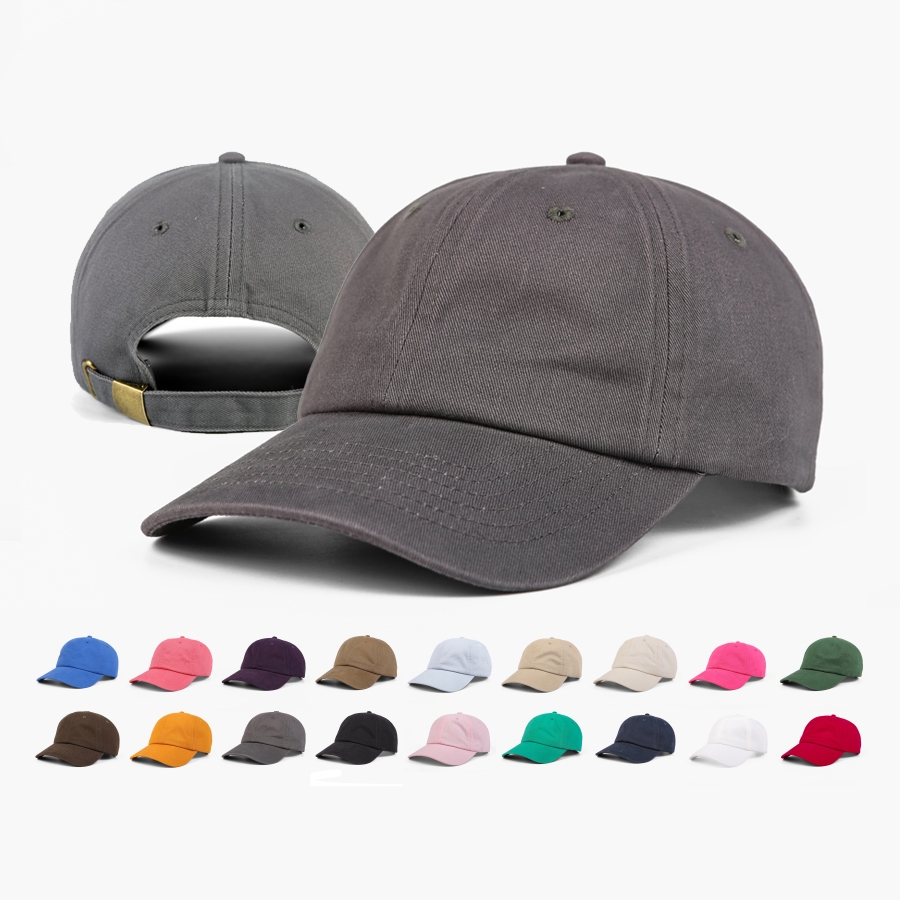 Blank Cotton Sanded Twill Dad Hat - 6019