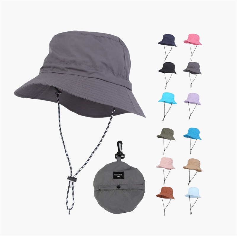 128 - Blank Water Proof Quick Dry Packable Bucket Hat UPF 50+