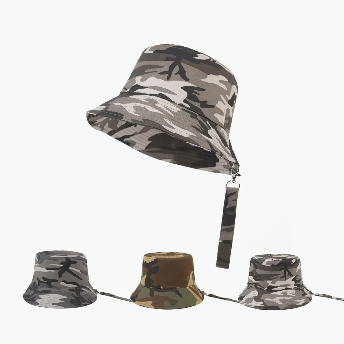 Blank Camo Bucket Hat With Removable Ribbon - QT13220090S