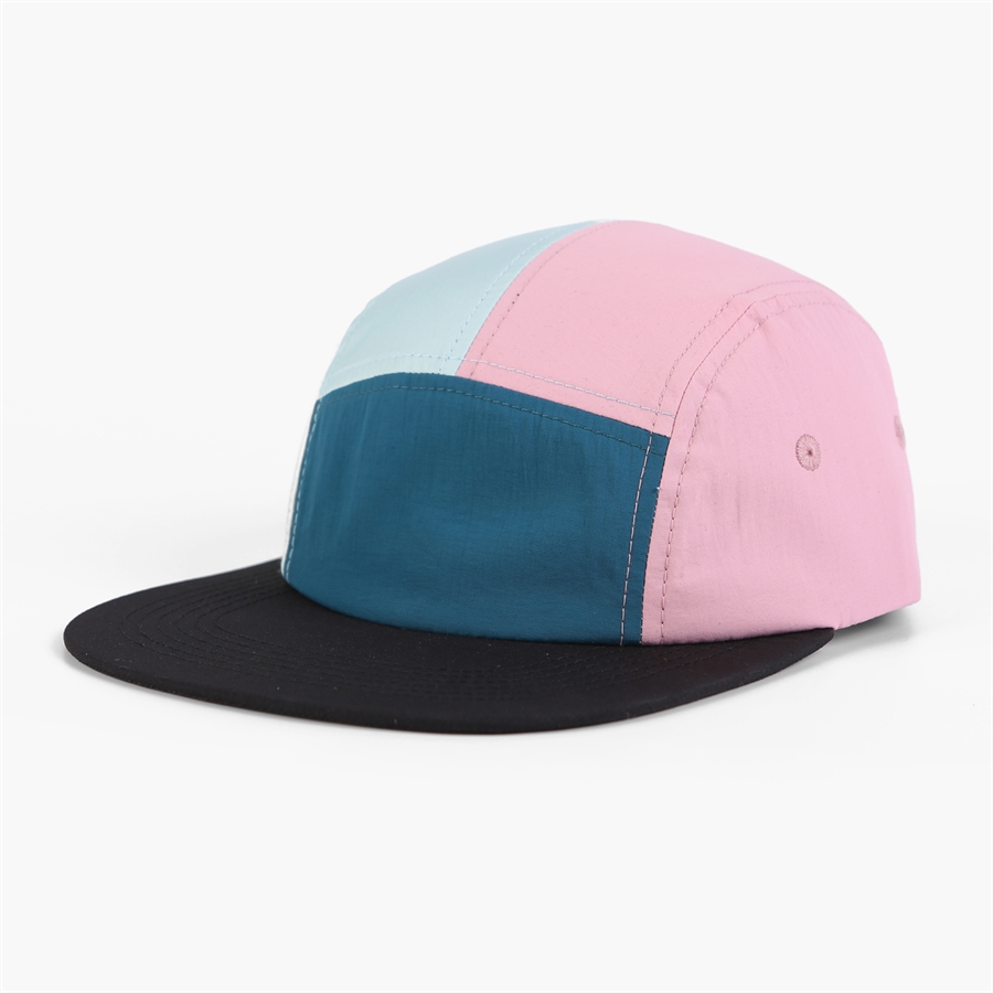 Blank Low Profile Mixed Color Nylon Camper Cap - 6713