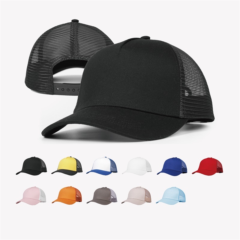 Wholesale Blank 5 Panel Cotton Mesh Trucker Hat 7013