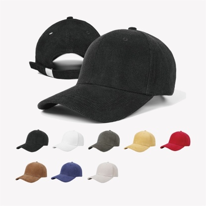 6015 - Wholesale 6 Panel Corduroy Baseball Cap