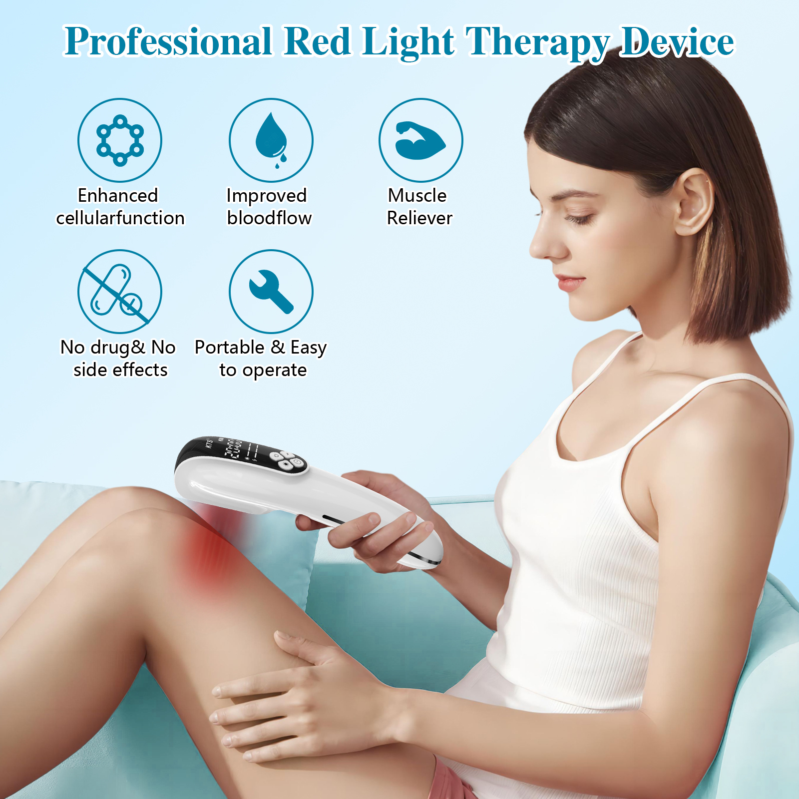 KTS 2.0 Cold Laser Therapy Device with Tens Muscle Stimulator for Body Pain Relief-KTS HEALTHCARE