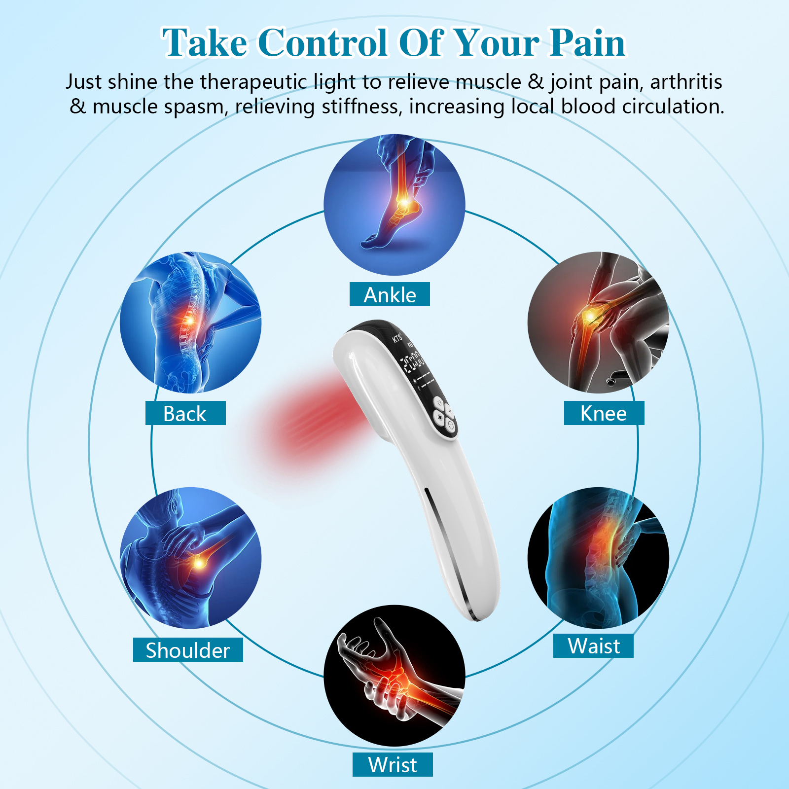 KTS 2.0 Cold Laser Therapy Device with Tens Muscle Stimulator for Body Pain Relief-KTS HEALTHCARE