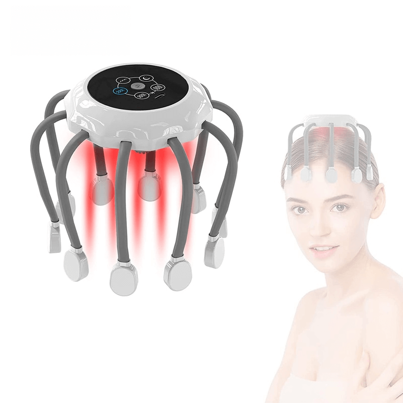 Electric Head Massager Octopus Scalp Massage Red Light Therapy For Relax Stress Relief