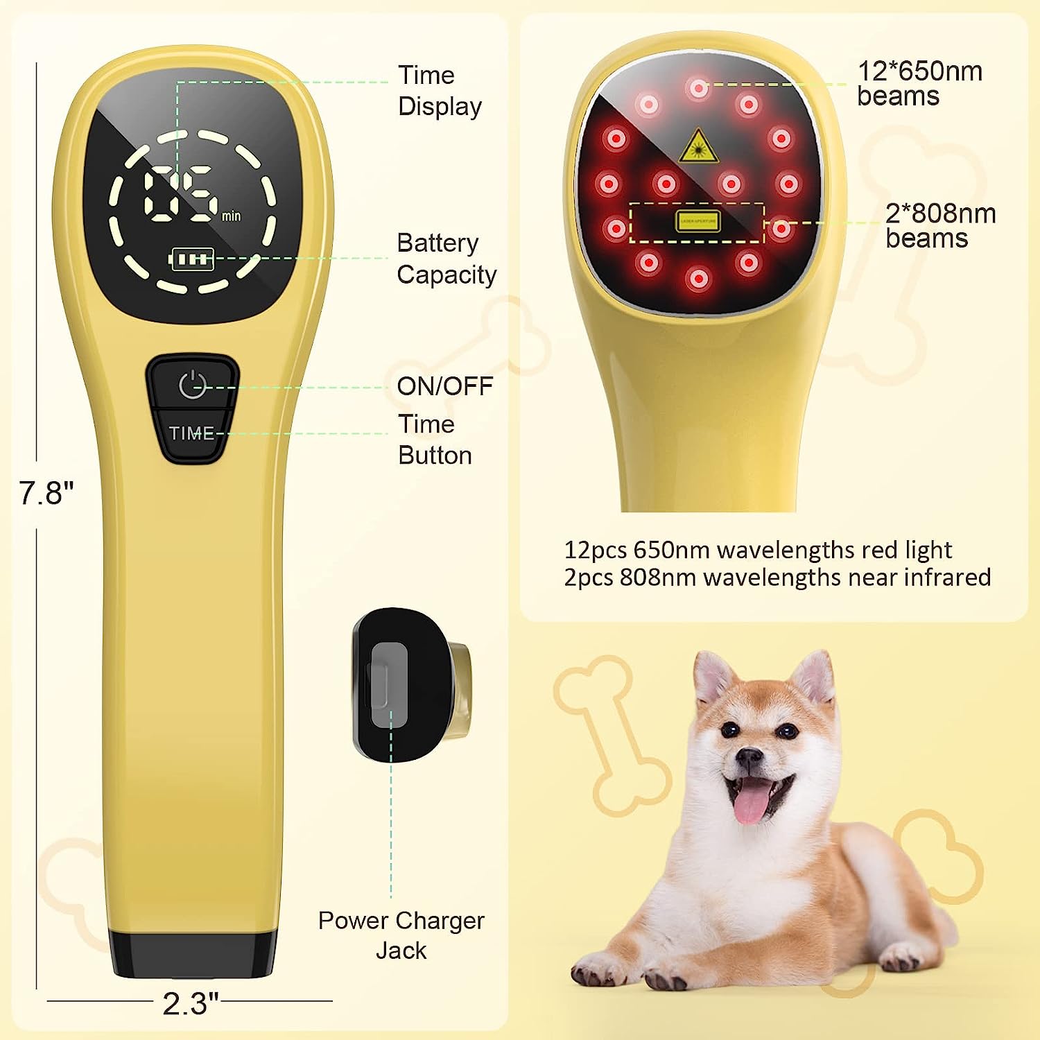 KTS Handheld Cold Laser Therapy for Dogs Red Light Therapy for Pets-KTS HEALTHCARE