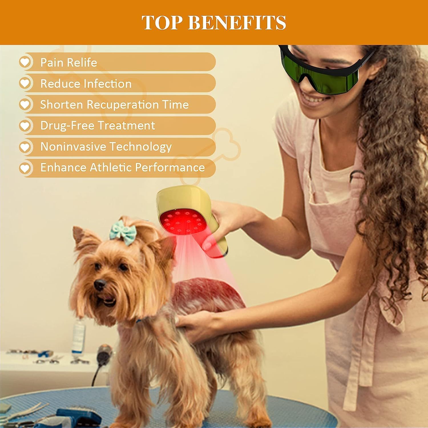 KTS Handheld Cold Laser Therapy for Dogs Red Light Therapy for Pets-KTS HEALTHCARE