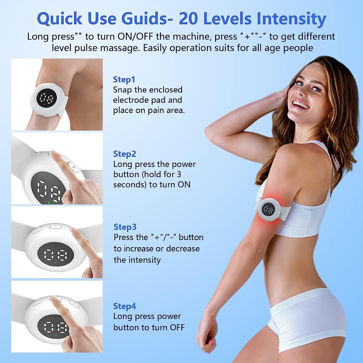 KTS Wireless Back Pain Relief Massager with Laser Therapy-KTS HEALTHCARE