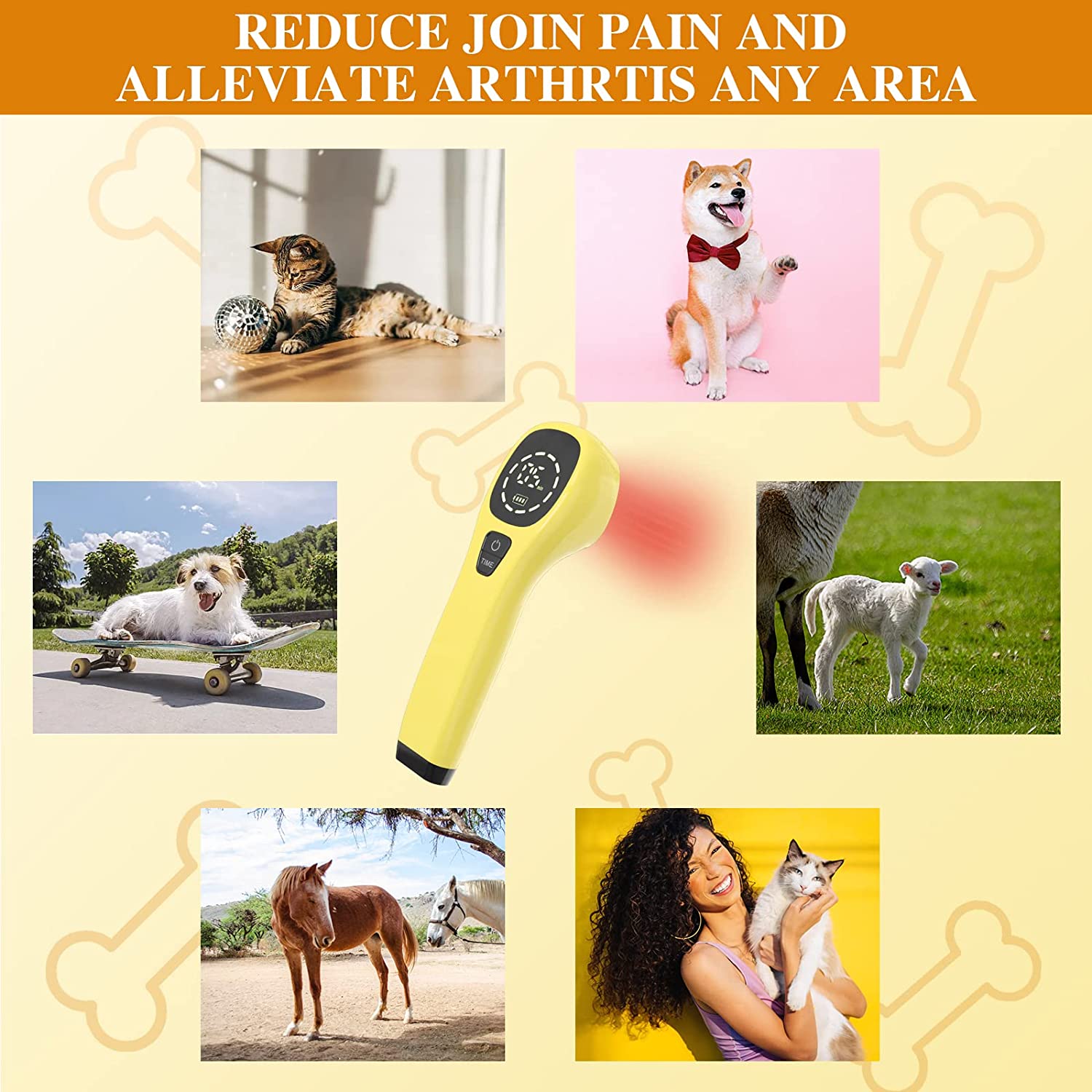 KTS Handheld Cold Laser Therapy for Dogs Red Light Therapy for Pets-KTS HEALTHCARE