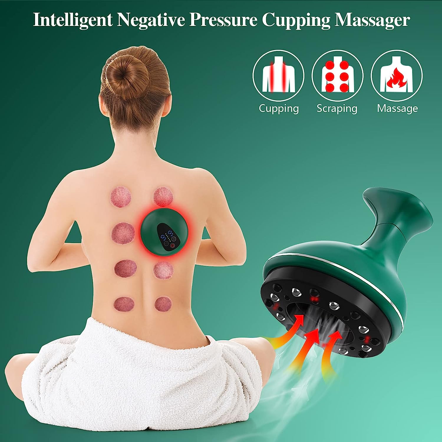 Electric Body Cupping Therapy Massager Back Vacuum Scraping