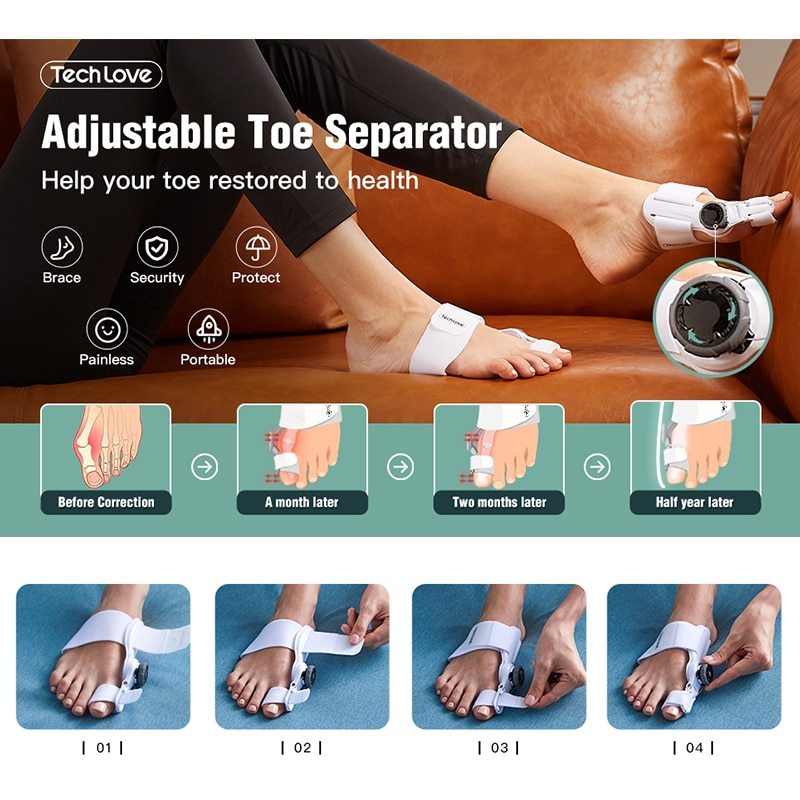 Adjustable Bunion Corrector for Women and Men Bunion Splint with Silicone Inner Pad for Bunion Relief-KTS HEALTHCARE