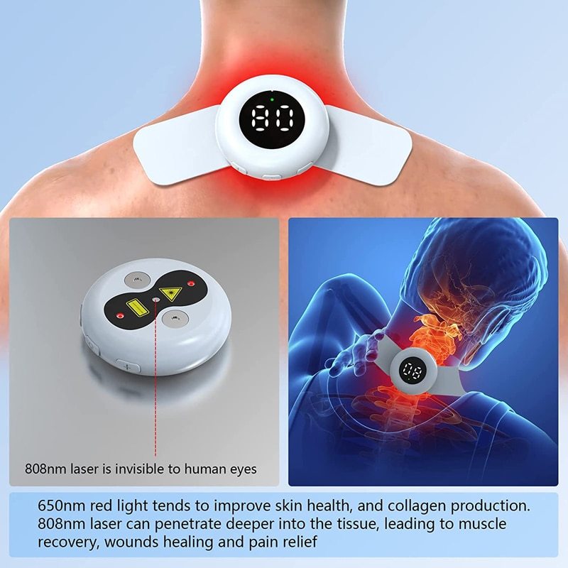 EMS Intensity Wireless Electric Stimulation Massager Tens Machine Laser Therapy for Body Pain Relief-KTS HEALTHCARE