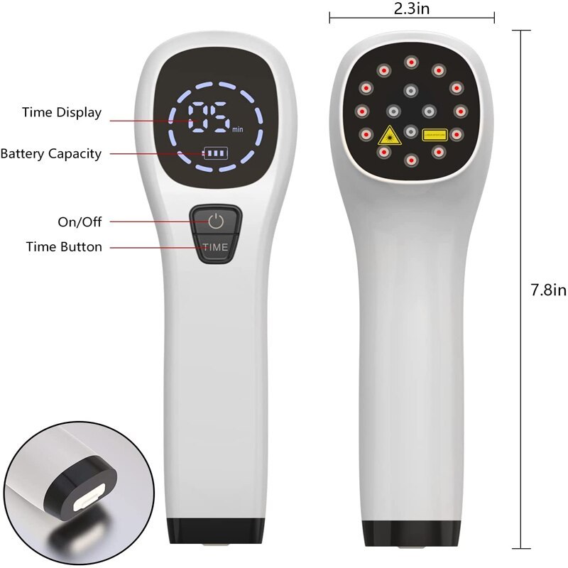 KTS Handheld Laser Therapy Device 4x808nm and 12x650nm-KTS HEALTHCARE